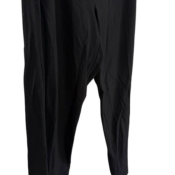 Eileen Fisher Stretch Knit Crepe Stretch Pull On Elastic Waist Black Pants sz L - Picture 3 of 16